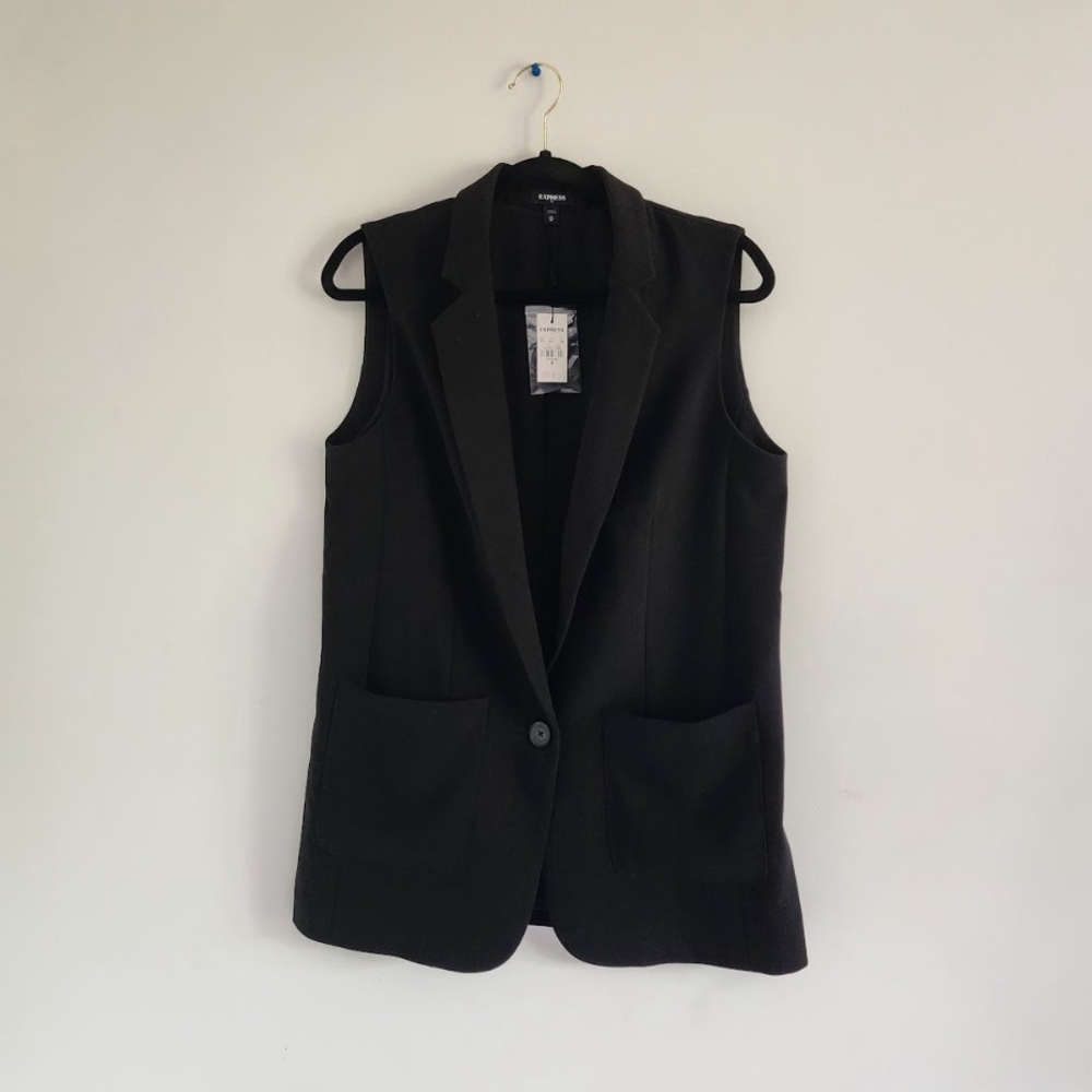 Express Black Structured Vest